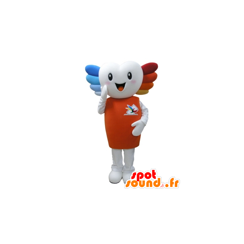 Mascotte de bonhomme blanc avec les cheveux colorés - MASFR031697 - Mascottes Homme