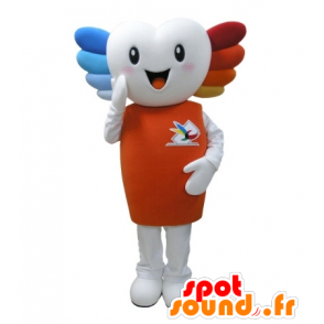 White snowman mascot with colored hair - MASFR031697 - Human mascots