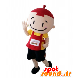 Mascotte de petit garçon coloré, avec un dossard - MASFR031699 - Mascottes Garçons et Filles