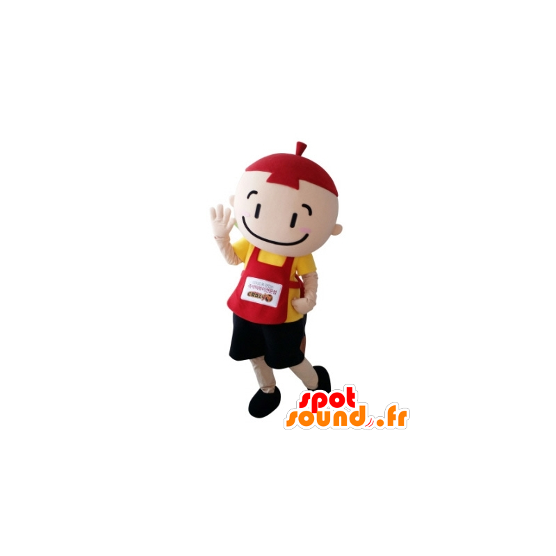 Mascot colorato ragazzino con un bavaglino - MASFR031699 - Ragazze e ragazzi di mascotte