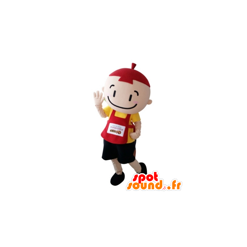 Mascotte de petit garçon coloré, avec un dossard - MASFR031699 - Mascottes Garçons et Filles