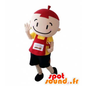 Mascot colorful little boy with a bib - MASFR031699 - Mascots boys and girls