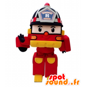 Feuerwehr Weg Transformers Truck Maskottchen - MASFR031700 - Maskottchen von Objekten