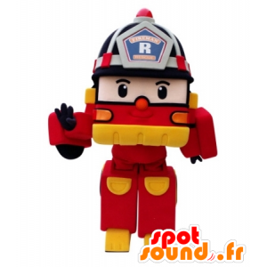 Firefighter way Transformers Truck mascot - MASFR031700 - Mascots of objects
