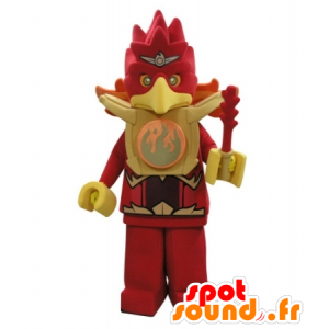 Μασκότ Lego, κόκκινο και κίτρινο πουλί, αετός - MASFR031701 - μασκότ πουλιών