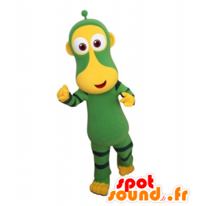 Mascotte de singe vert et jaune. Mascotte d'animal futuriste - MASFR031702 - Mascottes Singe