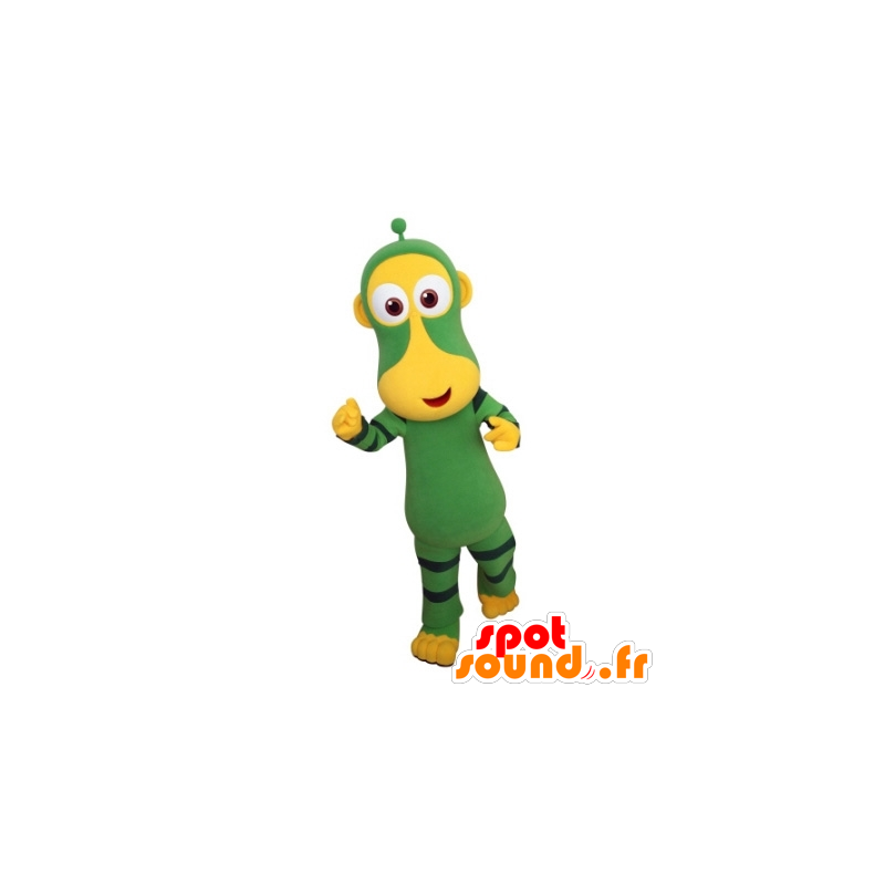 Groen en geel aap mascotte. futuristische dier mascotte - MASFR031702 - Monkey Mascottes