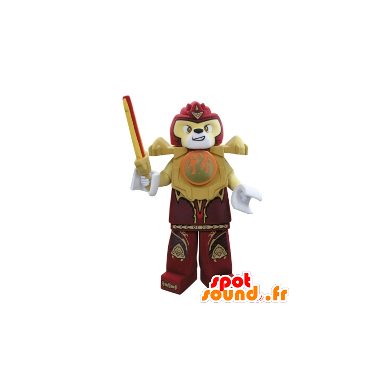La mascota de Lego, tigre amarillo y rojo con una espada - MASFR031704 - Mascotas de tigre La mascota de Lego, tigre amarillo y rojo con una espada - MASFR031704 - Mascotas de tigre