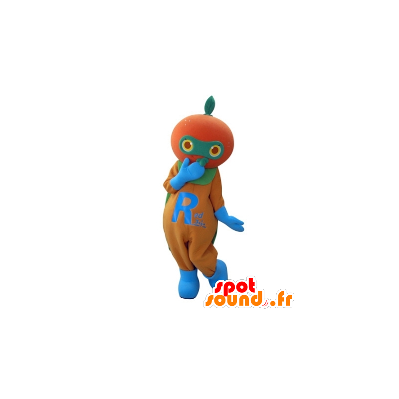 Mascotte de mandarine, d'orange géante - MASFR031705 - Mascotte de fruits