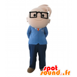 Maskottchen Junge mit Brille. Engineering-Maskottchen - MASFR031713 - Maskottchen-jungen und Mädchen