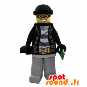 Mascotte de lego habillé en bandit avec un bonnet - MASFR031714 - Mascottes Humaines