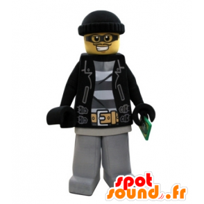 Mascotte de lego habillé en bandit avec un bonnet - MASFR031714 - Mascottes Humaines
