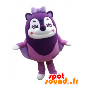 Mascotte d'écureuil volant violet à l'air rieur - MASFR031723 - Mascottes Ecureuil