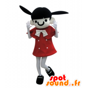 Mascot brunette jente med esel ører - MASFR031725 - Maskoter gutter og jenter