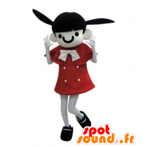 Menina morena Mascot com orelhas de burro - MASFR031725 - Mascotes Boys and Girls