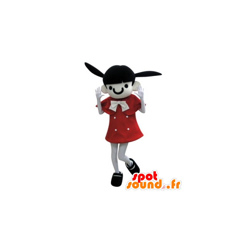 Menina morena Mascot com orelhas de burro - MASFR031725 - Mascotes Boys and Girls