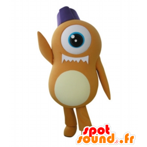 Mascot alien orange cyclops - MASFR031726 - Missing animal mascots