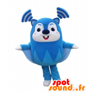 Blauwe vliegende eekhoorn mascotte en wit, erg grappig - MASFR031734 - mascottes Squirrel