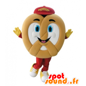 Mascot Pretzel reus, vrolijke - MASFR031736 - food mascotte
