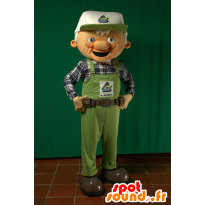 Old Man Mascot, arbeider in overall - MASFR031737 - man Mascottes