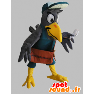 Bird mascot, factor, with a bag - MASFR031750 - Mascot of birds