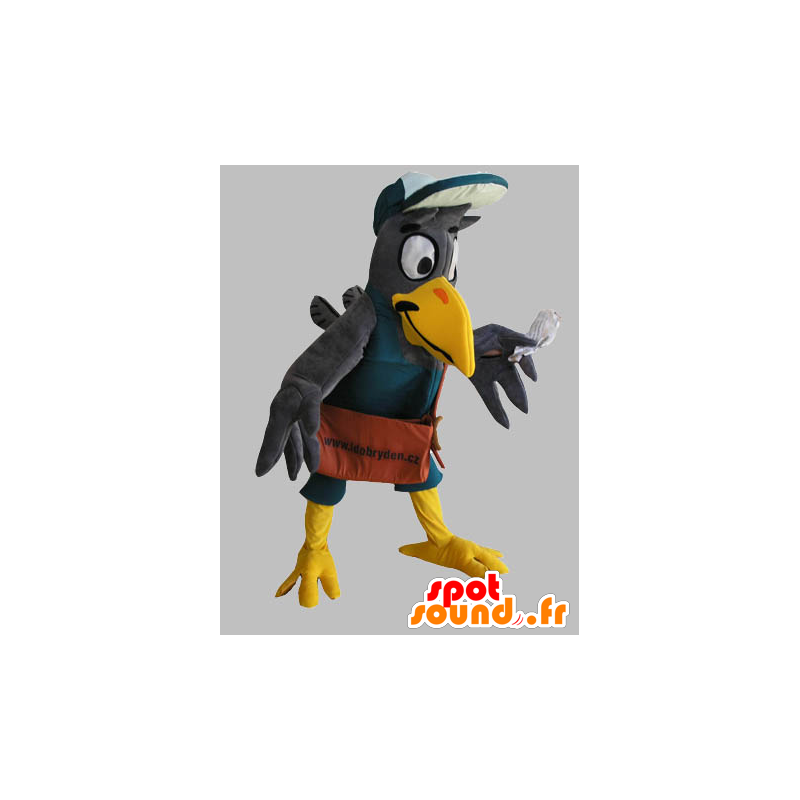Bird mascot, factor, with a bag - MASFR031750 - Mascot of birds