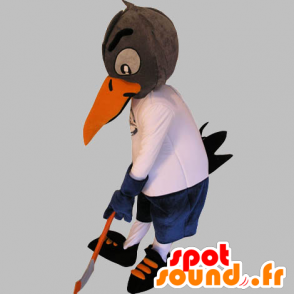 Fågelmaskot, gam i hockeyutrustning - Spotsound maskot