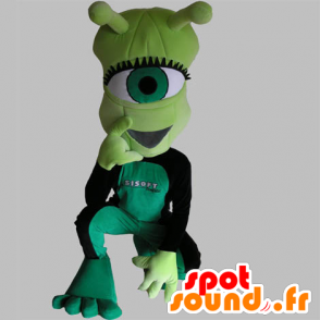 Mascot ciclope aliene, verde, molto divertente - MASFR031756 - Mascotte animale mancante