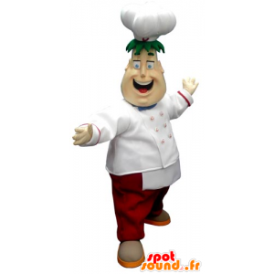 Cuoco mascotte con un grembiule e cappello da cuoco - MASFR031757 - Umani mascotte