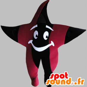 Maskot obří hvězda, černá a červená - MASFR031758 - Neutajované Maskoti