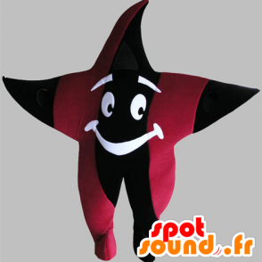 Mascotte d'étoile géante, noire et rouge - MASFR031758 - Mascottes non-classées