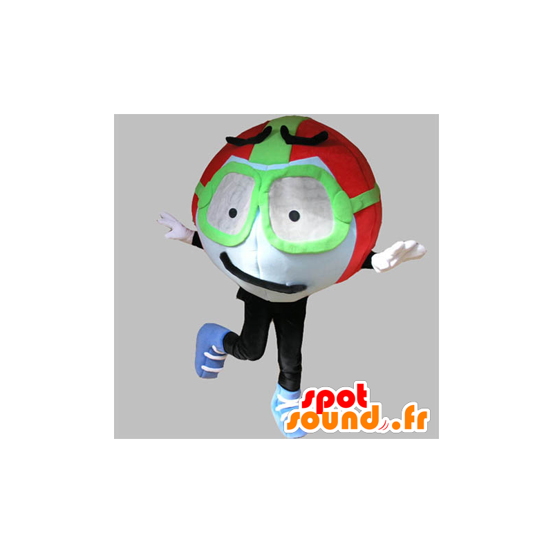 Mascotte d'aviateur. Mascotte toute ronde - MASFR031764 - Mascottes Humaines