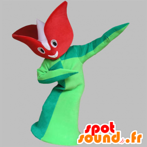 Mascot Tulpe, rote und grüne Blume, Riesen - MASFR031766 - Maskottchen der Pflanzen