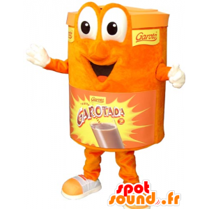 Orange box maskot. Mascot sjokolade drikke - MASFR031768 - Maskoter gjenstander