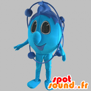 Blauwe sneeuw pop mascotte ruimte. blauwe mascotte - MASFR031769 - man Mascottes