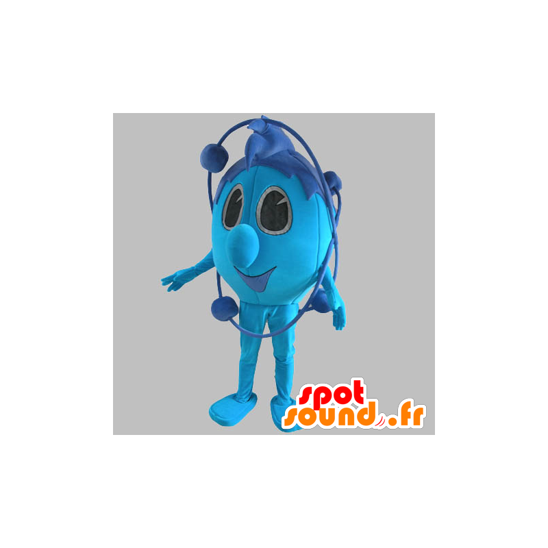 Blauwe sneeuw pop mascotte ruimte. blauwe mascotte - MASFR031769 - man Mascottes