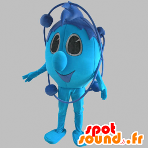 Blue snowman mascot space. blue mascot - MASFR031769 - Human mascots