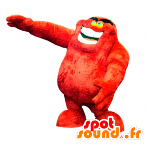 Mascotte mostro rosso, peloso, dolce e divertente - MASFR031774 - Mascotte di mostri