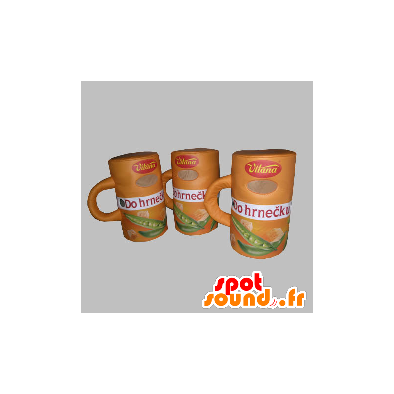 3 mascots soup. 3 bowls of soup - MASFR031775 - Mascots of objects