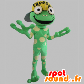 Sapo verde mascote, gigante, ervilhas amarelas - MASFR031781 - sapo Mascot