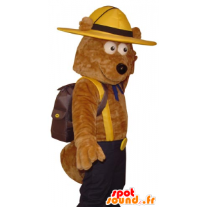 Maskottchen Explorer von Braunbären gehalten - MASFR031783 - Bär Maskottchen