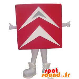 Citroën mascote gigante vermelho e branco - MASFR031784 - objetos mascotes