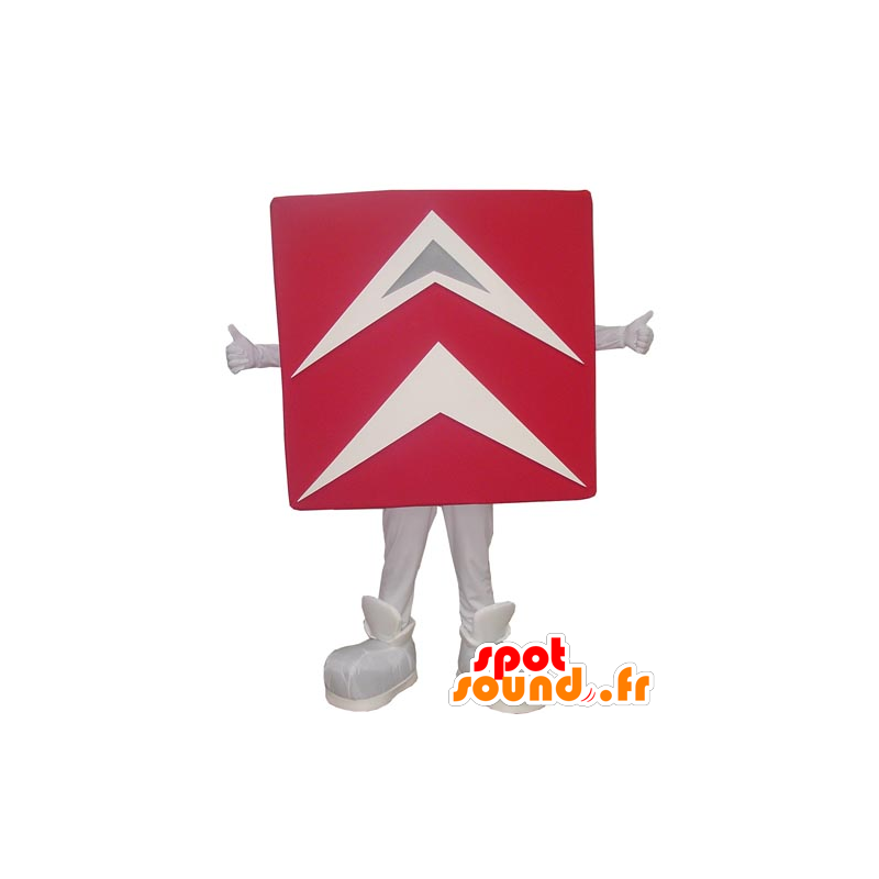 Mascotte Citroën rouge et blanc, géant - MASFR031784 - Mascottes d'objets