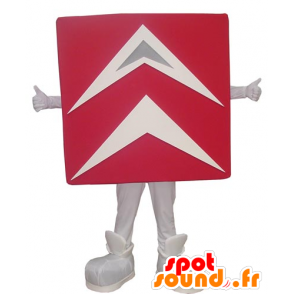 Mascotte Citroën rouge et blanc, géant - MASFR031784 - Mascottes d'objets