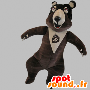 Mascot beige and brown bears, very funny - MASFR031786 - Bear mascot