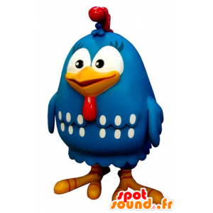 Mascot giant hen, bluebird, white and red - MASFR031797 - Mascot of birds