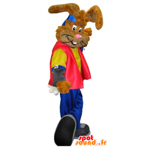 Mascotte van de beroemde konijn Nesquick. bruin konijn mascotte - MASFR031798 - Mascot konijnen