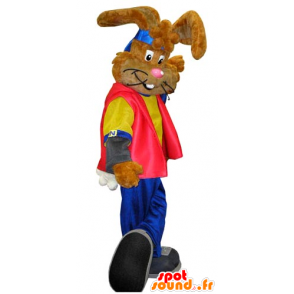 Mascotte van de beroemde konijn Nesquick. bruin konijn mascotte - MASFR031798 - Mascot konijnen