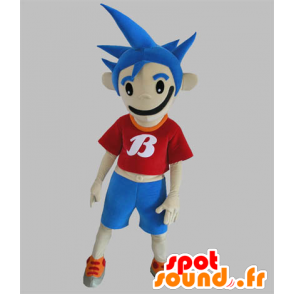 Mascotte ragazzo con i capelli blu - MASFR031799 - Ragazze e ragazzi di mascotte