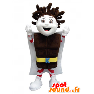 Mascotte de Kapo Chocolate, garçon avec une tablette de chocolat - MASFR031800 - Mascottes Garçons et Filles